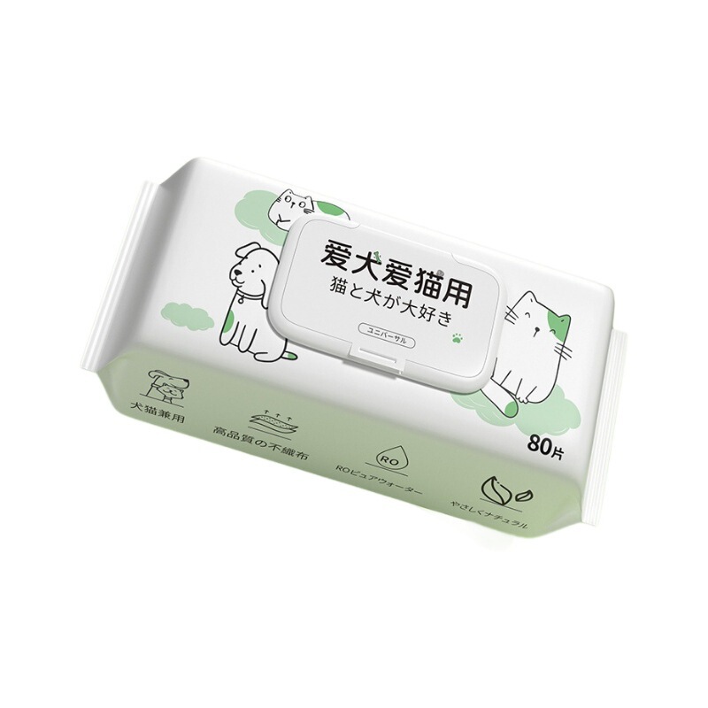 宠物湿巾猫咪狗狗专用湿巾纸免洗擦脚神器泪痕清洁用品湿纸巾80片|undefined