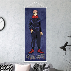 Anime Jujutsu Kaisen Gojo Satoru Hozuki Hakari Fushiguro Himari Heat Transfer Transferable Framed Print Multiple Sizes Long Framed Print 35X90CM