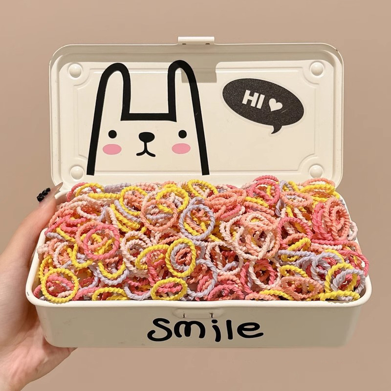 Anillo de pelo de pulgar para niños, cabello de mujer, alta elasticidad, cordón de cabello no dañino, banda de goma pequeña para bebés, cabello pequeño