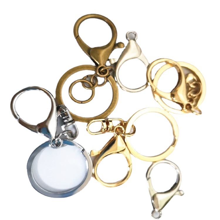 Wholesale Lobster buckle three-piece set bag with case bag accessories zinc alloy lobster buckle key ring DIY bracelet buckle