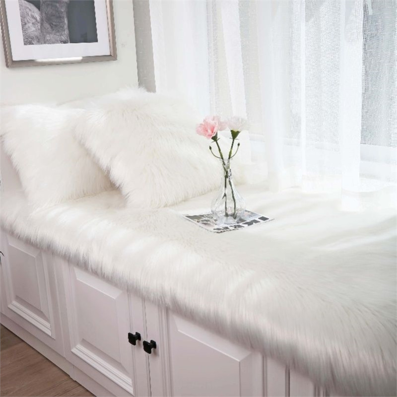 Cushion Faux Cashmere – Other Car Carpet - long-hair-white-60150cm