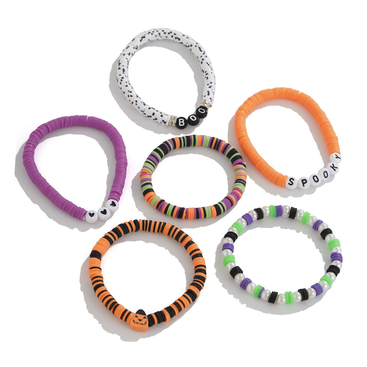 21g Weight Alloy Pendant Material Bracelets Classification CCB, Arylic, soft clay Chain Material 1 Set Quantity Festival Occasion CCB, Arylic, Alloy Material Halloween Festival Pumpkin, Bat, Ghost Pattern Women's Gender Beaded, Enamel Design Funny Style Funny Pumpkin Bat Ghost CCB Arylic Alloy Beaded Bracelets Wholesale 54