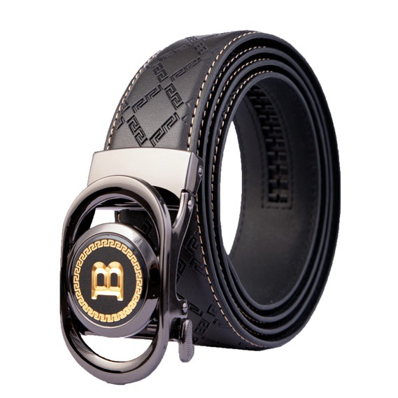 Cinturón de cuero genuino para hombre, informal, de negocios, impreso, popular, resistente a los arañazos y al desgaste, hebilla de cinturón, fabricante transfronterizo, venta directa al por mayor