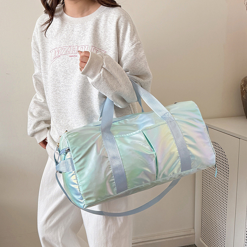 Colorful Women's Gym Bag Dry and Wet Separate Shoes Training Bag Handbag Large Capacity Pearlescent Short Distance Travel Bag bags Colorful Women's Gym Bag Dry and Wet Separate Shoes Training Bag Handbag Large Capacity Pearlescent Short Distance Travel Bag bags