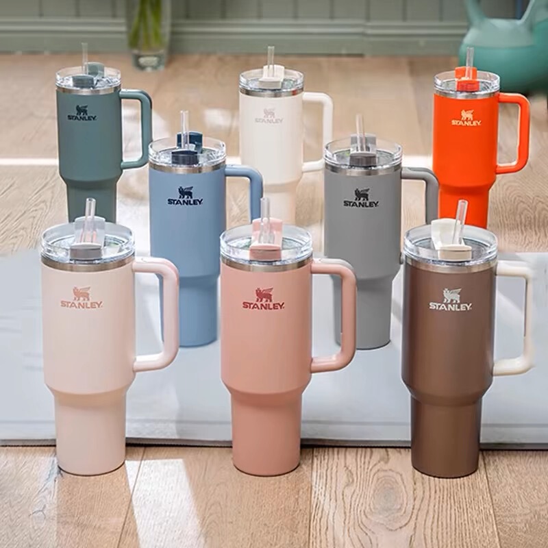 Cross-Border Amazon Stanley Handle Straw Cup 304 Stainless Steel Thermos Cup Ice Cup Large Capacity Car Water Cup Cross-Border Amazon Stanley Handle Straw Cup 304 Stainless Steel Thermos Cup Ice Cup Large Capacity Car Water Cup