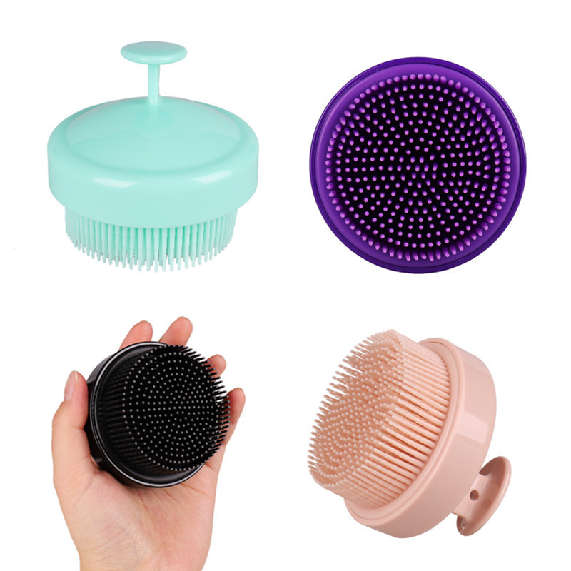 Silicone long hair brush bath brush exfoliating foaming scrubber Amazon new product body bath brush with handle Silicone long hair brush bath brush exfoliating foaming scrubber Amazon new product body bath brush with handle