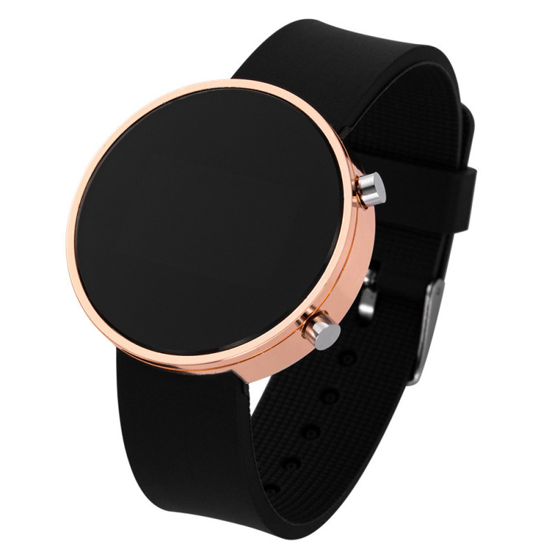 Reloj digital para mujer, reloj de silicona para niña, personalidad redonda