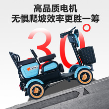 小巴士老年四轮电动车C5双人座残疾人老年代步车电动四轮车老头乐
