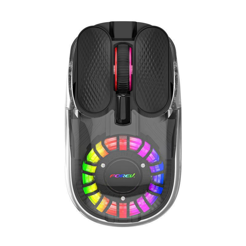 T9 リアクター ワイヤレス透明充電デュアル モード RGB 人間工学に基づいた Bluetooth マウス|undefined