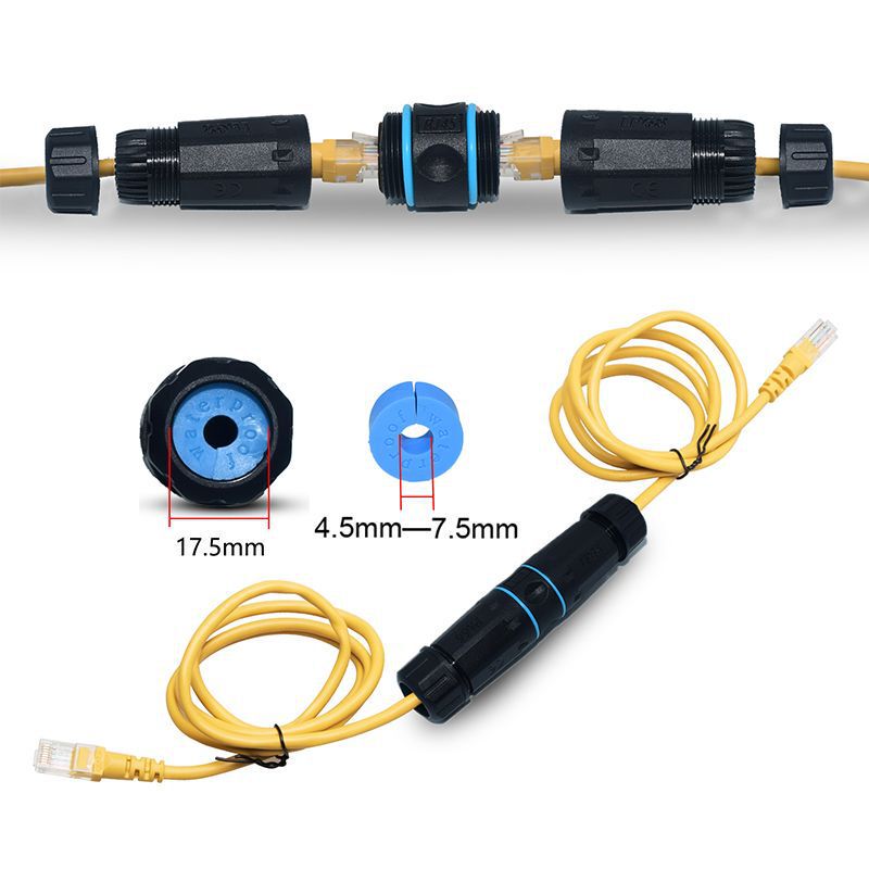 Automated Communication Equipment Rj45 Network Waterproof Plug Connector Category 6A Shielded Gigabit Connector