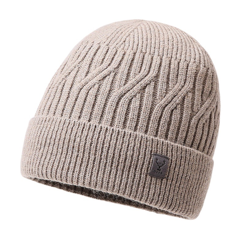 Nuovo cappello caldo lavorato a maglia per mezza età e anziani per ciclismo invernale cappello antivento spesso pullover versione coreana cappello di lana semplice e versatile_voghion.com