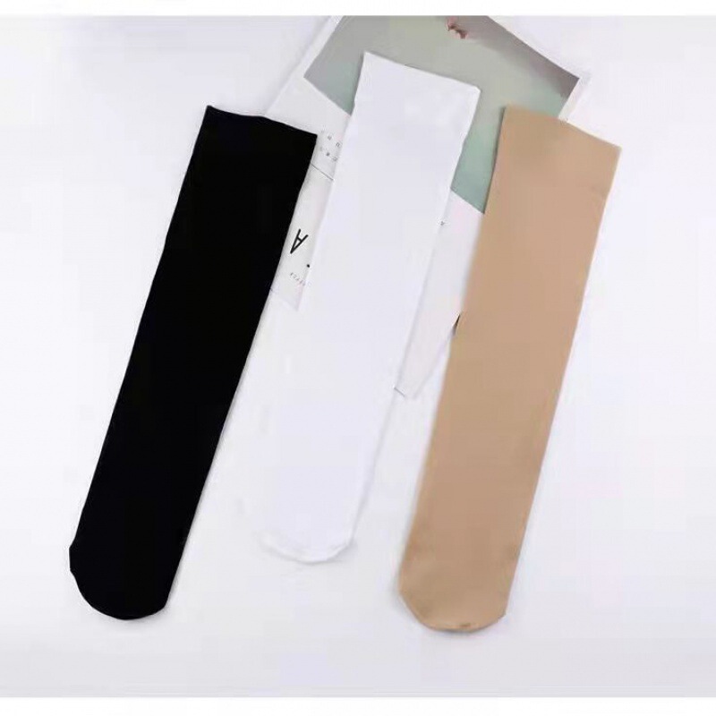 女性用ミッドカーフソックス、ベルベット素材のニーハイソックス、春秋用中厚ロングソックス、トレンドの肌色ストッキング、通気性あり|undefined