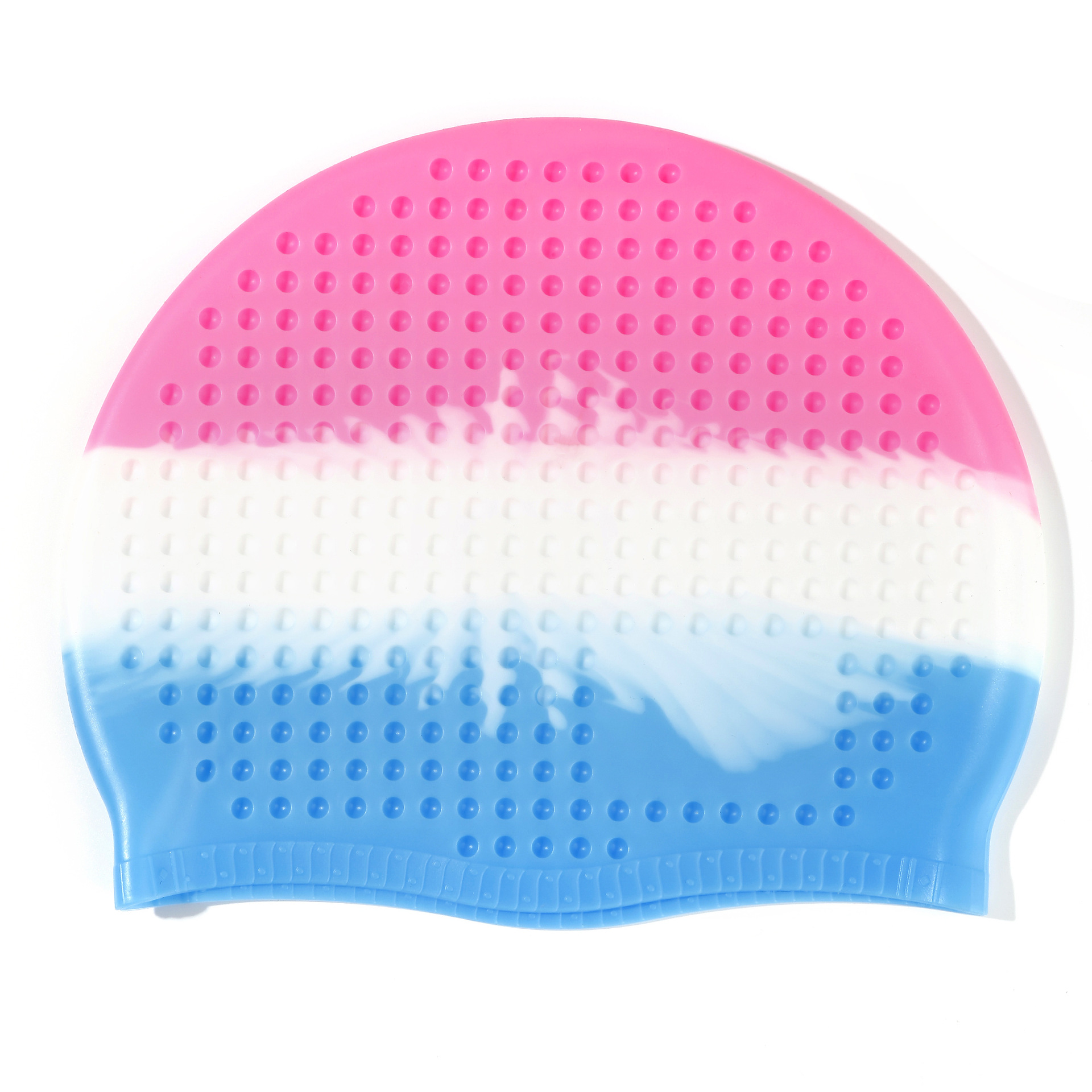 Sombrero de natación de silicona para adultos unisex sombrero de natación de silicona agujero elástico sombrero de natación burbuja sombrero fábrica de suministro directo