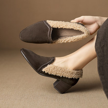 ��Ƥ 5cm�ӽq��ůëëЬ2025�ﶬ���Ӻ��Ь�и��ָ���ƤŮЬ��