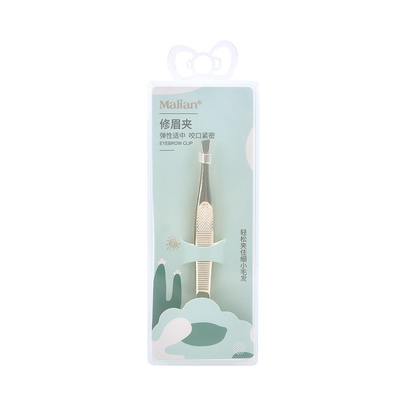 Box high -end golden stainless steel golden eyebrow pinching flat…