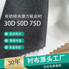 服装辅料粘黏合衬30D有纺内烫切嵌条单面软双点喷水衬布衬衫领