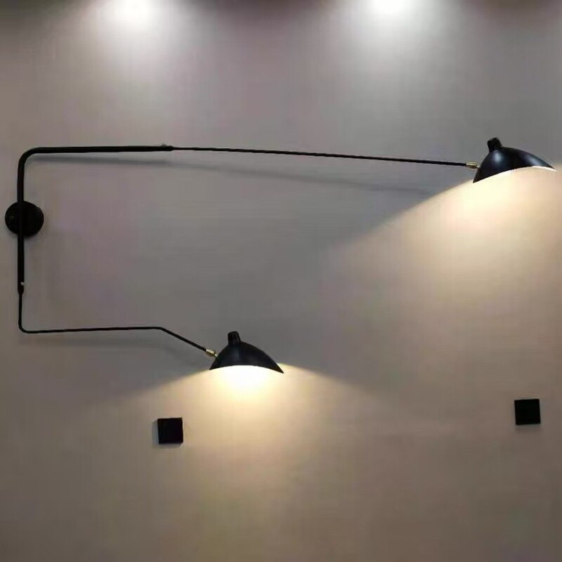 Nordic Style Serge Mouille Long-Arm Swing Arm Retractable Wall Lamp for Bedroom and Living Room Nordic Style Serge Mouille Long-Arm Swing Arm Retractable Wall Lamp for Bedroom and Living Room