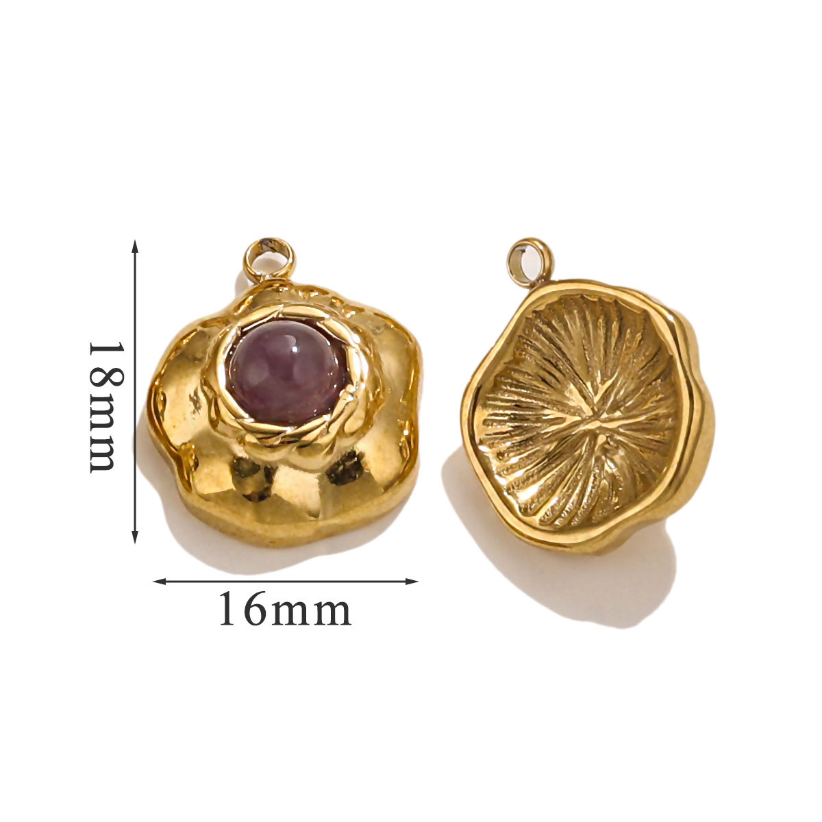 Europa y los Estados Unidos retro colgante geométrica de acero de aluminio joyería collar pendientes nicho accesorios de joyería DIY acero inoxidable piedra natural