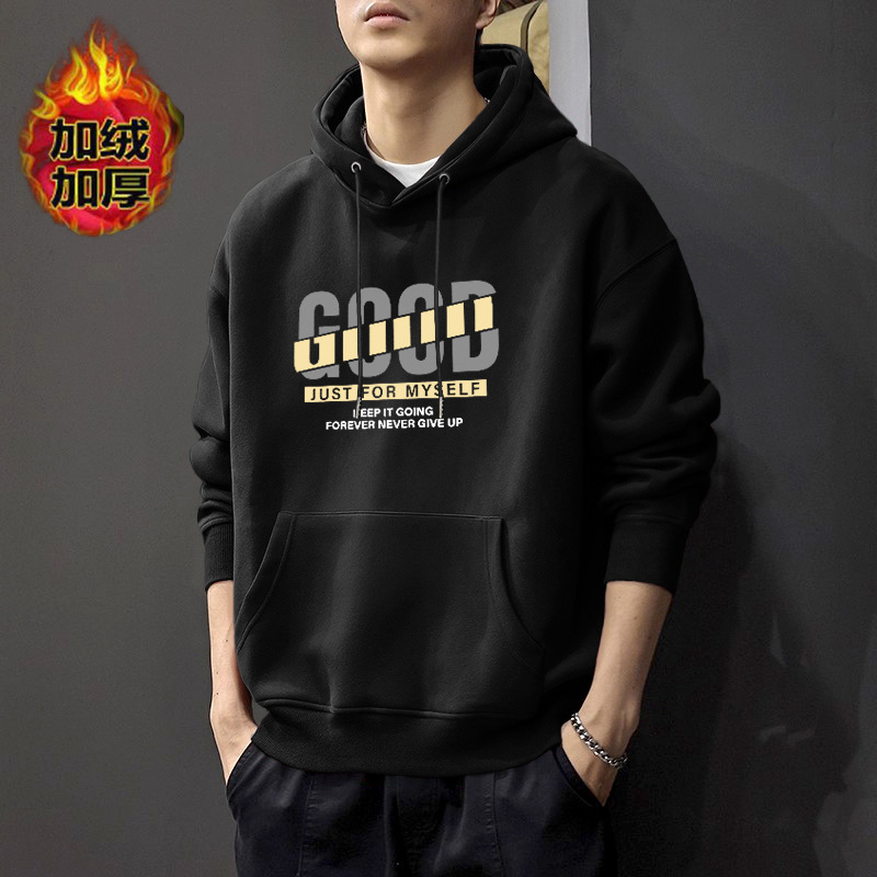 Otoño nuevo suelto pesado sudadera con capuzas letras masculinas y femeninas estilo de moda americana estilo de Hong Kong pareja camisa de manga larga