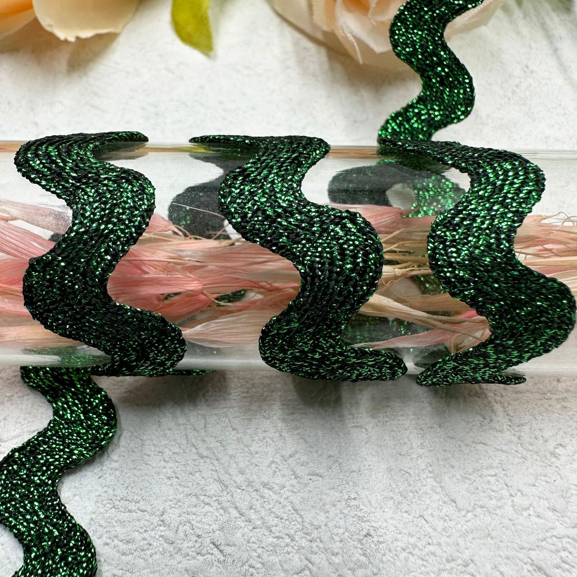 8mm onda sólida en forma de S curva banda de encaje cortina sombrero ropa infantil joyas de boda accesorios de ropa