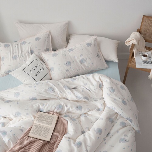 Class A pure cotton gauze double-layer gauze three or four-piece set of maternal and infant newborn children's soft naked sleeping 1.8 bedding