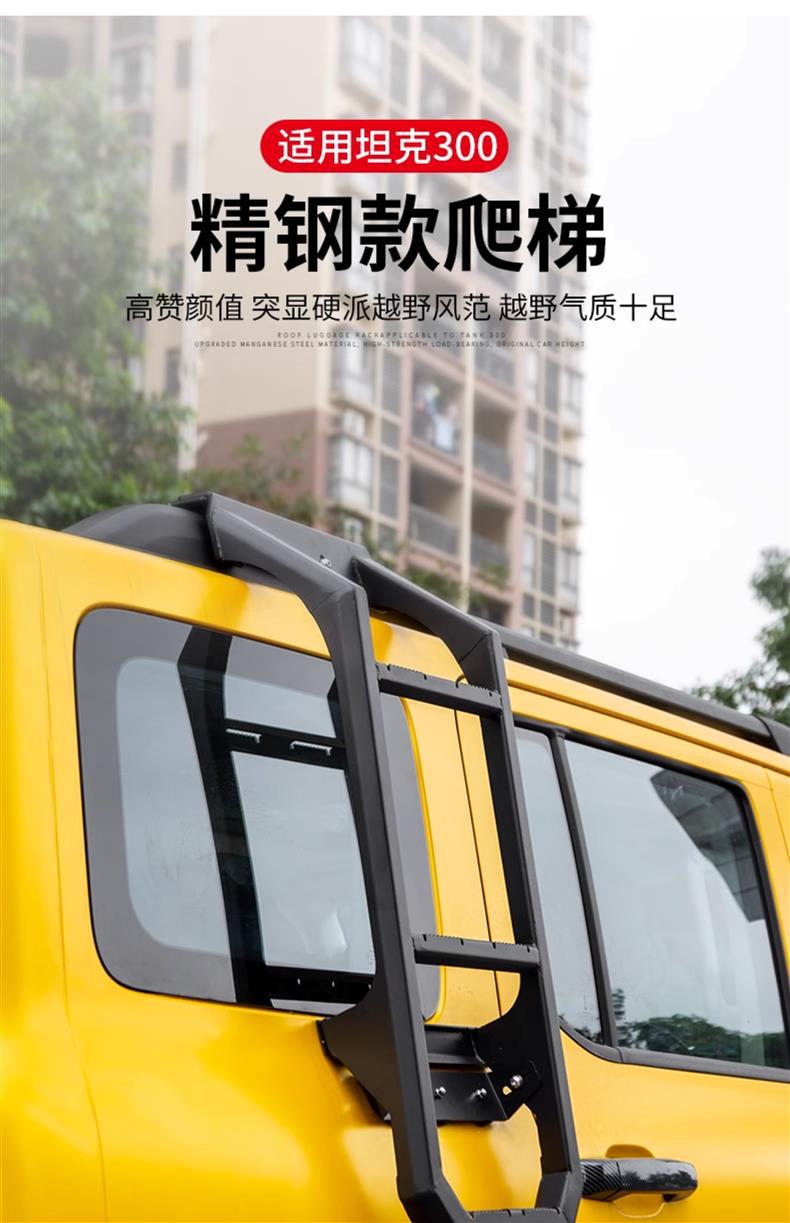Tank 300 Roof Rack Modification Side Ladder Net Pocket Sunken Luggage Frame Side Tent Spare Tire Small Backpack