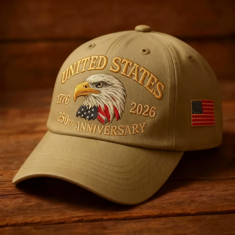 Nuevo sombrero de impresión transfronteriza para hombres hace viejos sombreros de béisbol retro Europeos y estadounidenses 250 años conmemorativo sombrero de lengua de lazo