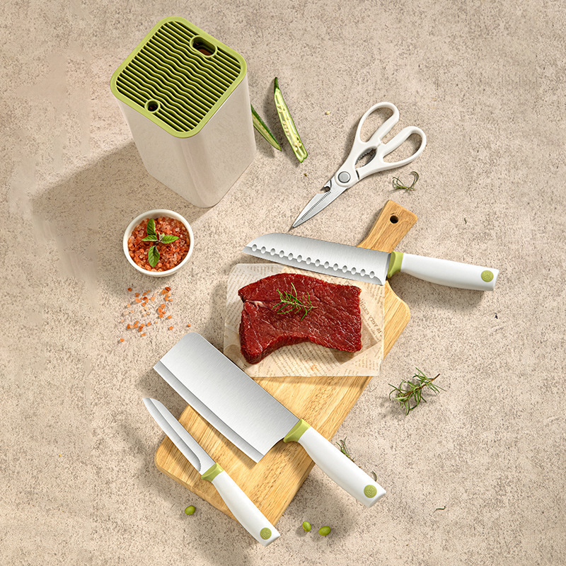 Cuchillo de cocina cuchillo de cocina doméstico cuchillo de corte de acero inoxidable cuchillo de corte con cuchillo conjunto de cuchillo de corte de carne conjunto de combinación