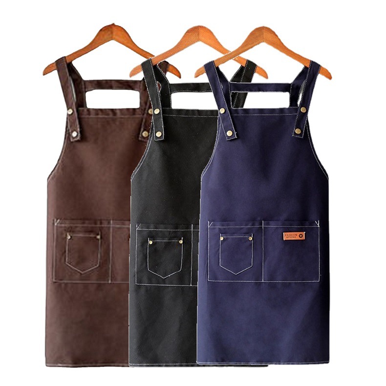 Venta al por mayor hogar cocina cintura impermeable algodón lienzo Comercio exterior transfronterizo Amazon impresión adulto coreano delantal