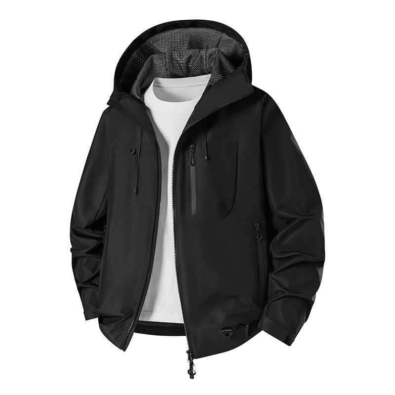 メーカー卸売 2025 人気のカップル ジャケット、男性と女性のための同じスタイルのアウトドア フード付き防風防水登山服|undefined