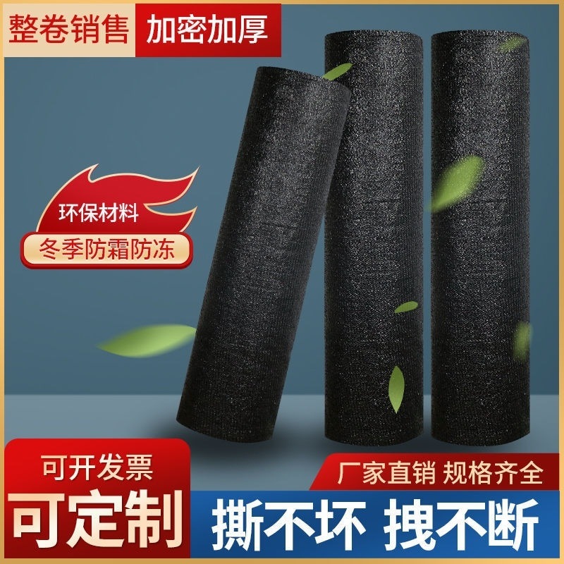 抗老化黑色遮阳防晒网加密加厚果树防霜抗冻大棚隔热保温批发钉制
