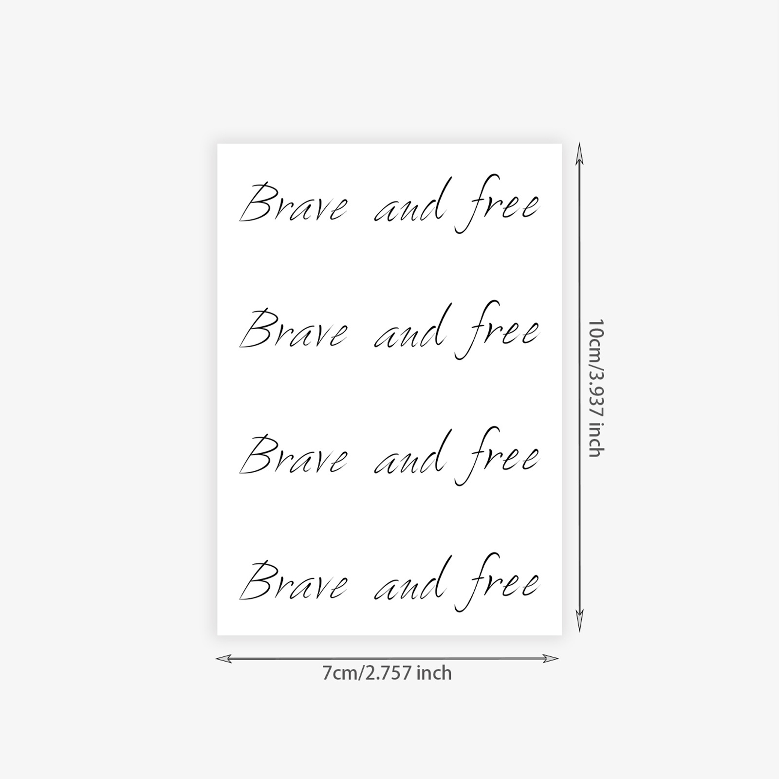 Tatuajes Temporales con Frases en Inglés de Papel de Transferencia de Agua Impermeable para Fiestas image 5