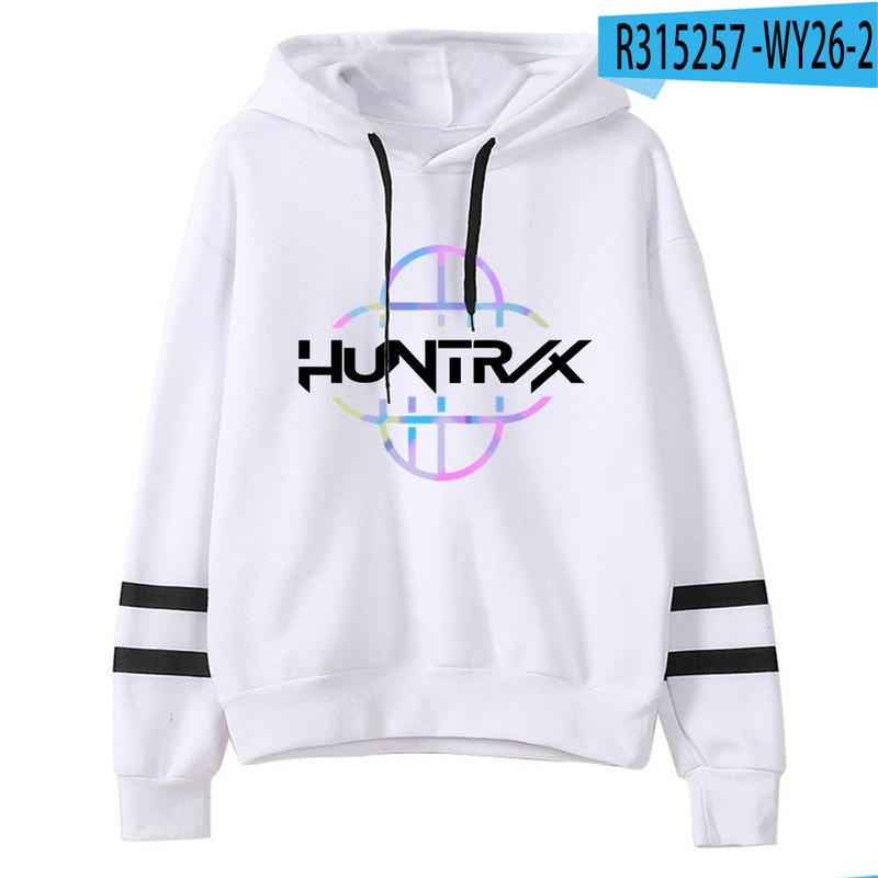 跨境新品KPop Demon Hunters周边甜美长袖双杠连帽卫衣一件批发|undefined
