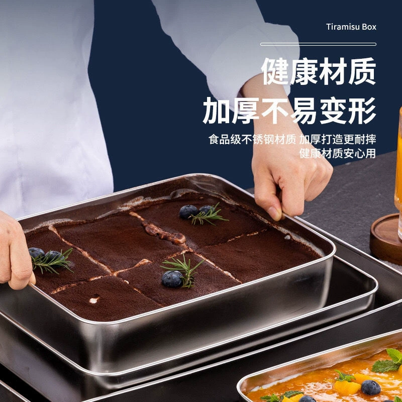 Pulls up square mold stainless steel, tin box, internet celebrity