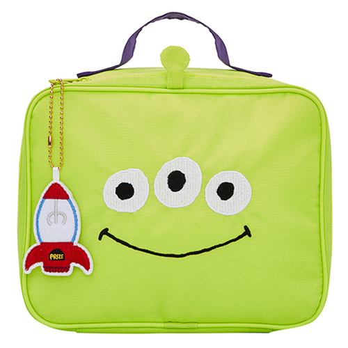 Strawberry Bear Three Eyes Cute Portable Cosmetic Bag Large Capacity Portable Cosmetic Storage Bag Washing Bag