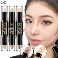 QIC Dual-Head Contour Concealer & Highlighter Stick with 3D Nose Contour, Shadow & Illuminator, Dual-Tone Face Highlighter & Contour Stick