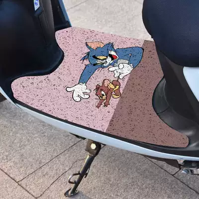Pedal Mat Light Luxury, Electric vehicle foot mat - 561d-tom-jerry-width-50length-70cm-rectangular-self-cut-silk-circle-free-velcro