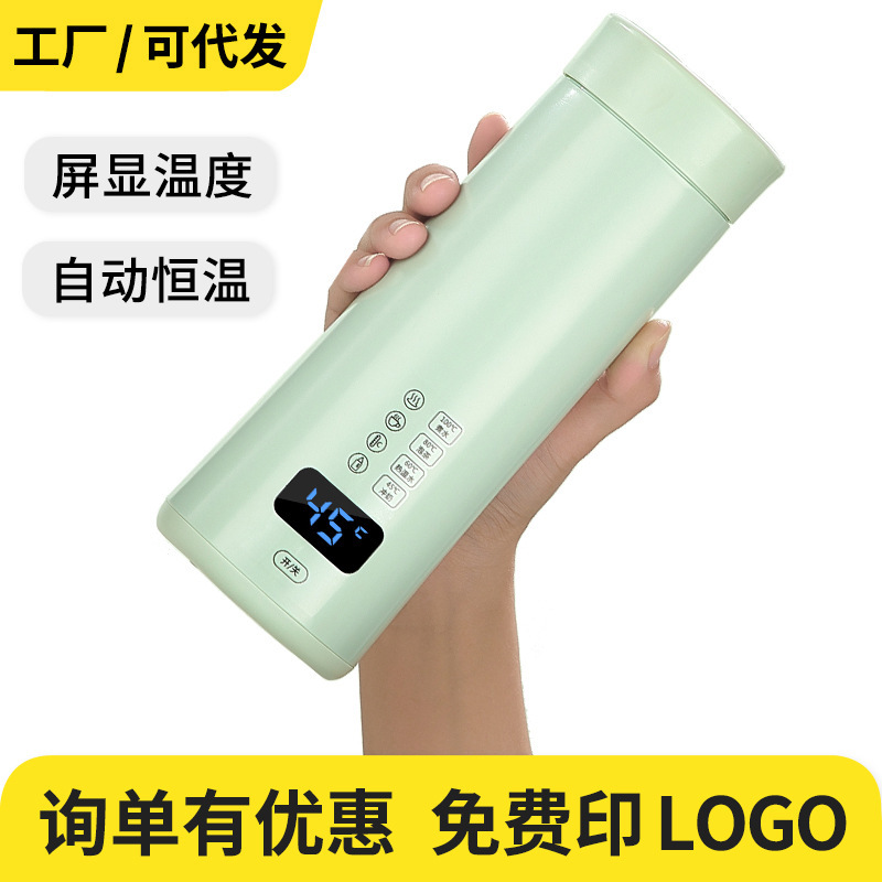 Portable Burning Water Cup Small Travel Electric Water Cup Office Kettle Car USB Constant Temperature Water Cup Heating