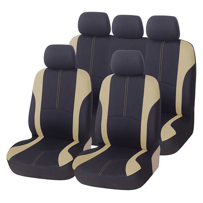 Universal Car Seat Cover for Mexico, South America, and North America with Cross-Border Vertical Stripes and Waistline, Four-Season Model Seat Cover Temu