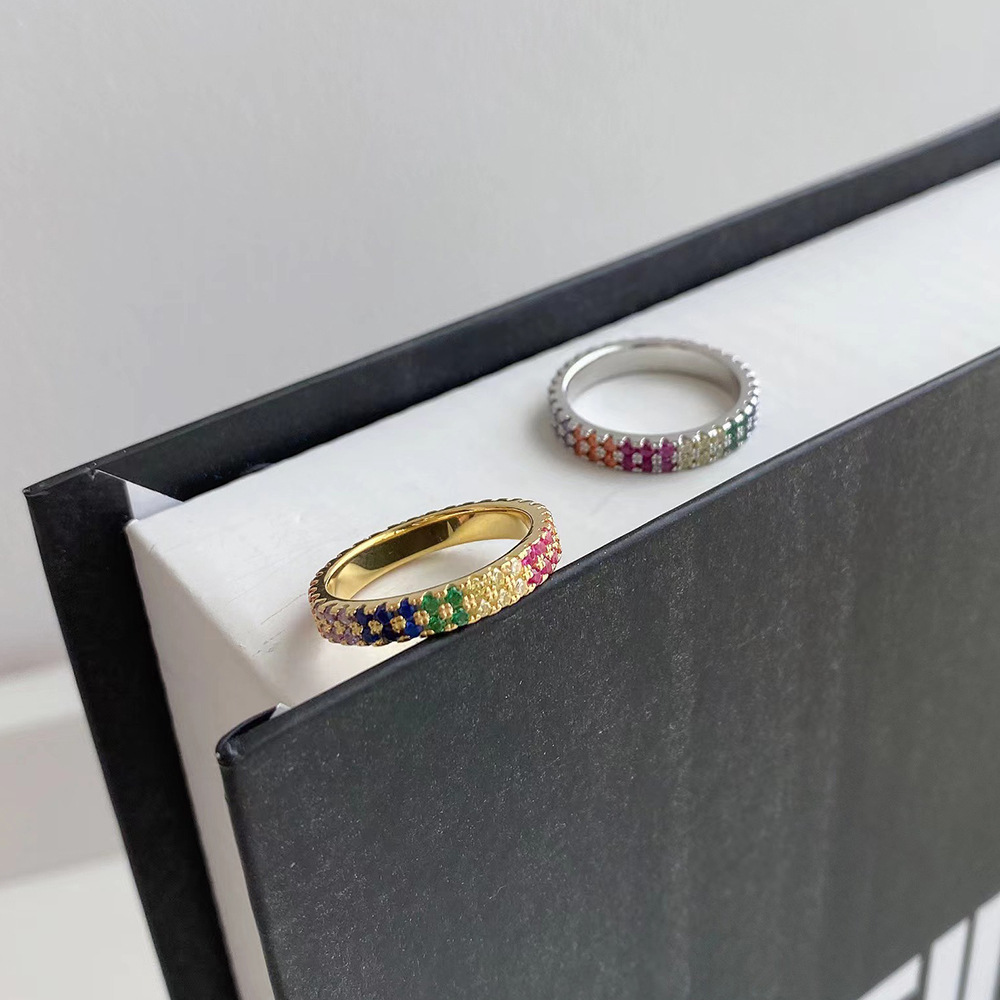 Fashion Geometric Sterling Silver Plating Zircon Rings