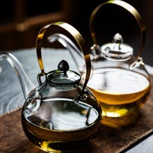 高硼硅玻璃泡茶壺泡茶器新款耐熱燒水壺煮茶電陶爐明火通用提梁壺