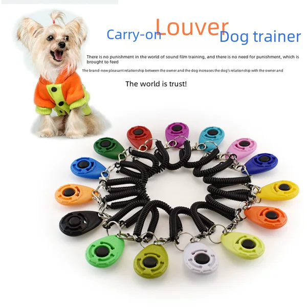 Pet trainer Oval Clicker Clicker Clicker dog trainer sound toy black long bracelet button