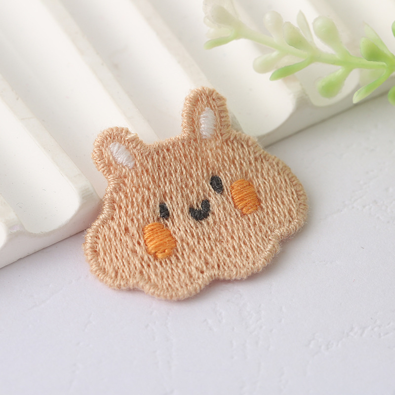 新しい刺繍布ステッカー漫画ウサギ刺繍ステッカー幼児と子供服アクセサリー装飾ステッカー韓国パッチステッカー卸売|undefined