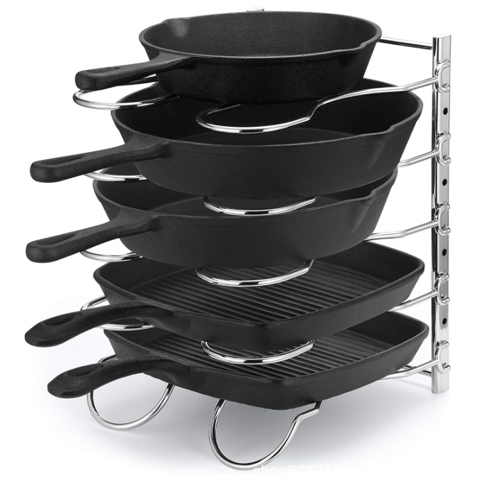 Amazon Best Selling Heavy Duty Adjustable Pan Rack Kitchen Pot…