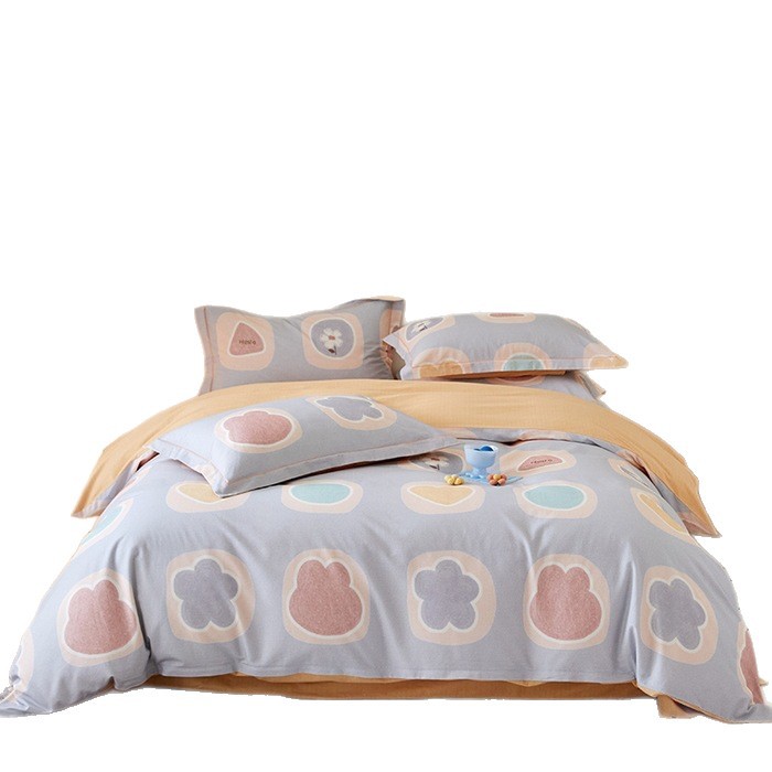 Nuevo 100% algodón de clase A algodón molido cuatro piezas de ropa de cama de cuatro estaciones gruesa dormitorio tres piezas de caja de regalo