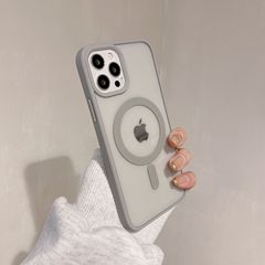 マカロン透明マグネット適用アップル16promax携帯ケースiPhone15シリカゲル14アクリル転倒防止