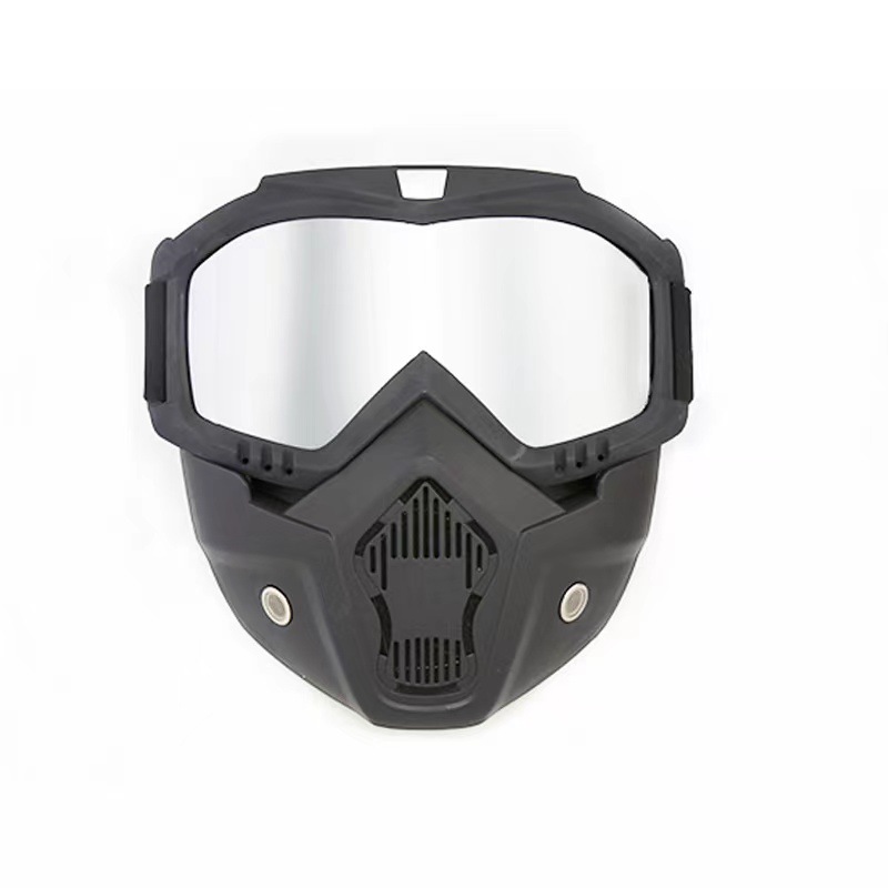 Máscara de Gafas Tácticas Integradas de TPU, Anti-viento y Antipolvo para Motociclismo