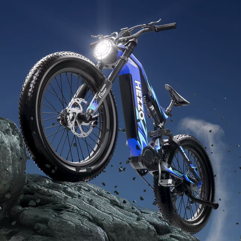 Hezzo Carbon Fiber Electric Bicycle Mid-Mounted 1500W 26inch Speed Snow Tire Long Life Shock Absorption Bicycle Hezzo Carbon Fiber Electric Bicycle Mid-Mounted 1500W 26inch Speed Snow Tire Long Life Shock Absorption Bicycle