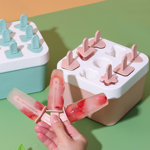 New 9-Grid Home Snowflake Mold DIY Cute Children's Ice Stick Self-Made Ice Cream Bar Ice Cream Mold Ice Model