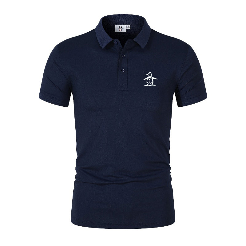 Summer Hot-selling New Men's Solid Color Lapel T-shirt Couple Casual Breathable Polo Shirt_viptrois.com